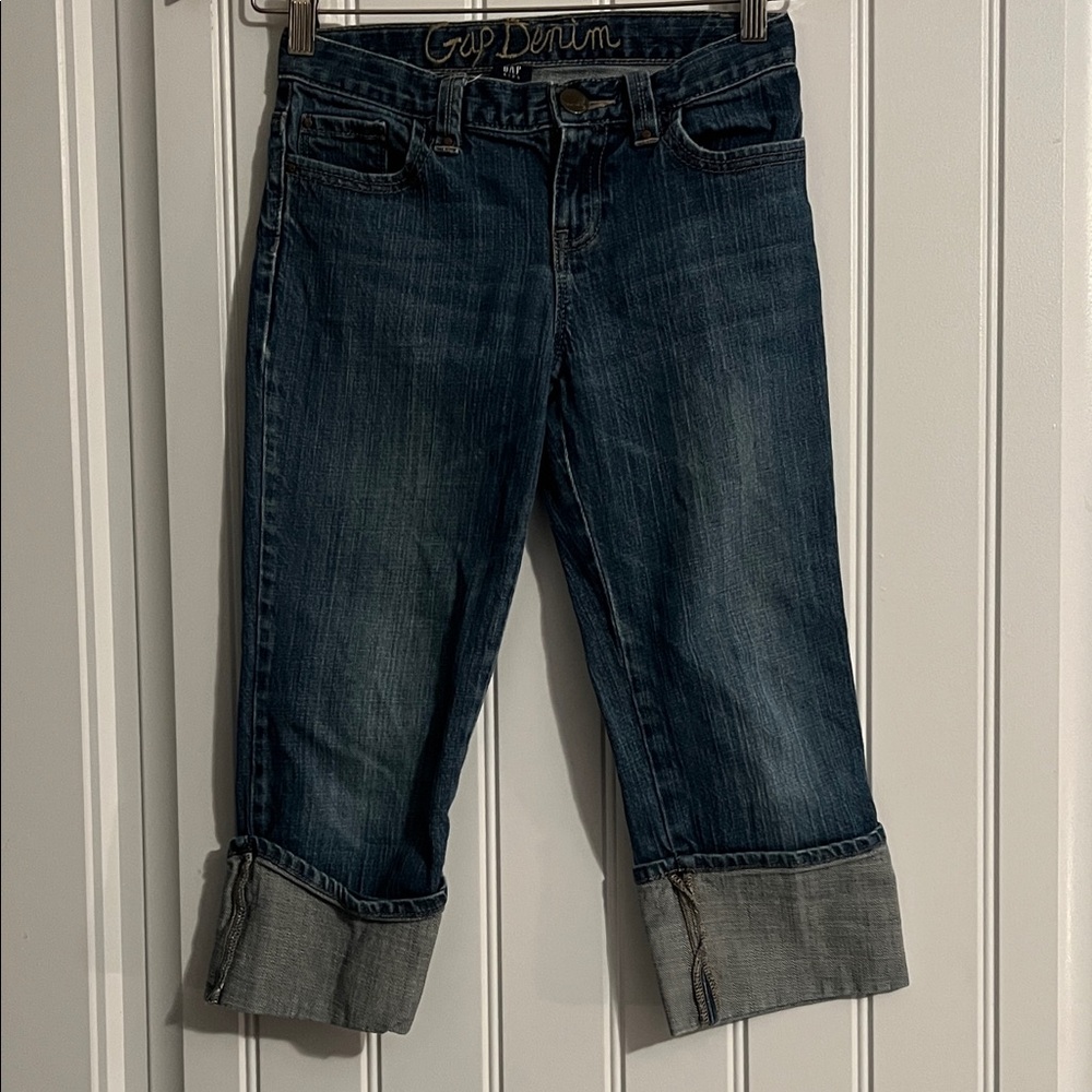 Gap Jean Capris Adjustable waist Size 10